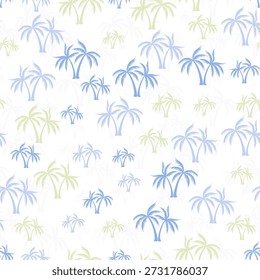 Patrón sin fisuras de la selva de la palma. Estampado textil con árboles. Diseño de fondo de Vector del paraíso. Fondo de pantalla estilo Hawaii. Patrón sin fisuras de la selva tropical de la palmera de la historieta.