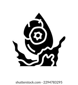 palm kernel oil liquid yellow glyph icon vector. palm kernel oil liquid yellow sign. isolated symbol illustration