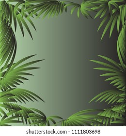 A palm leaf. Abstract pattern for the background of banners and sites .Vectoral illustration.