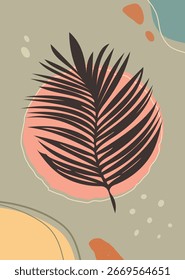Fondo de hoja de palmera para diseño tropical y botánico. Perfecto para Fondo de pantalla, invitaciones, branding, packaging y proyectos estéticos mínimos con un aspecto natural y elegante.
