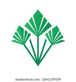 Palm Leaf Bunches Forming Diamond Repeat