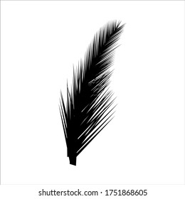 Icono de cierre de hoja de palma aislado en fondo blanco, diseño de logotipo de arte
