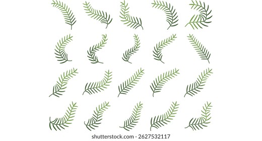 Palm Leaf Decoration Gradient Set