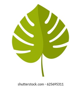 Palm leaf icon flat isolated on white background vector illustration