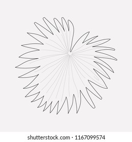 Palm leaf icon line element. Vector illustration of palm leaf icon line isolated on clean background for your web mobile app logo design.
