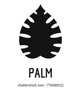 Palm leaf icon. Simple illustration of palm leaf vector icon for web