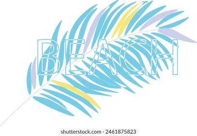 palm leaf illustration, tropical leaf