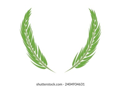 Palm Leaf Laurel Vector Illustration