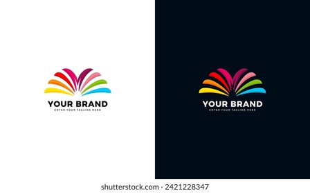 Palm leaf logo letter m, simple colorful design. Graphic vector template