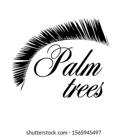 Palm leaf logo. Vector illustration
