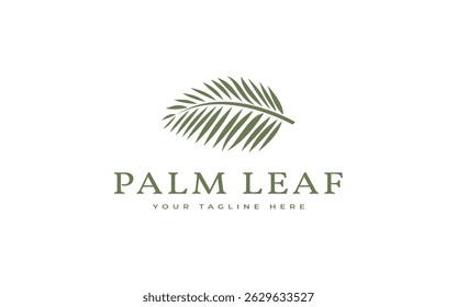 palm leaf logo vector illustration design