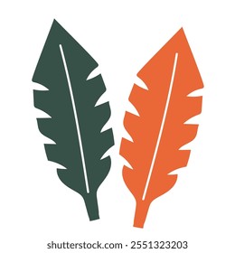 palm leaf nature element icon isolated