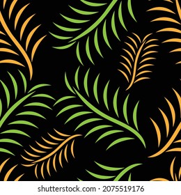 palm leaf nature seamless pattern vector design