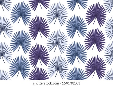 Palm leaf, Navy blue are seamless pattern. Use the cmyk color mode. 