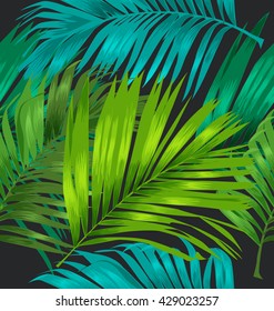 Palm leaf seamless pattern.