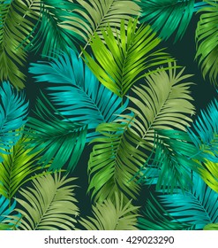 Palm leaf seamless pattern.