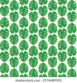 Palm Leaf Seamless Pattern Background