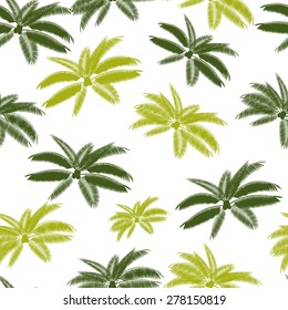 Palm Leaf Seamless Pattern Background Vector Illustration EPS10
