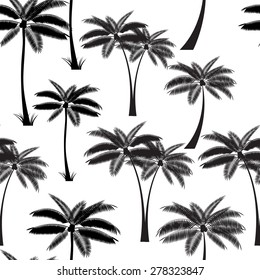 Palm Leaf Seamless Pattern Background Vector Illustration EPS10
