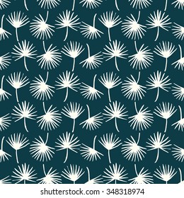 Palm leaf seamless pattern background vector. Palm leaf textile pattern.