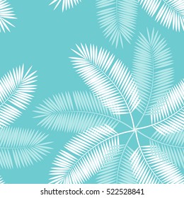 Palm Leaf Seamless Pattern Background. Vector Illustration. EPS10