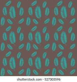 Palm Leaf Seamless Pattern Background. Vector Illustration. EPS10