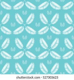 Palm Leaf Seamless Pattern Background. Vector Illustration. EPS10