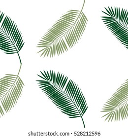 Palm Leaf Seamless Pattern Background. Vector Illustration. EPS10