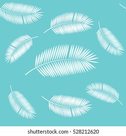 Palm Leaf Seamless Pattern Background. Vector Illustration. EPS10