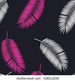 Palm Leaf Seamless Pattern Background. Vector Illustration. EPS10