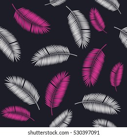 Palm Leaf Seamless Pattern Background. Vector Illustration. EPS10