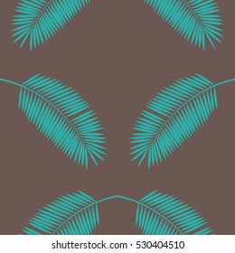 Palm Leaf Seamless Pattern Background. Vector Illustration. EPS10