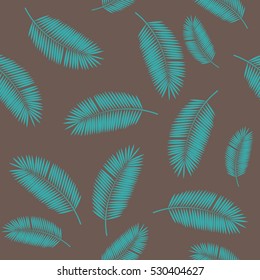 Palm Leaf Seamless Pattern Background. Vector Illustration. EPS10