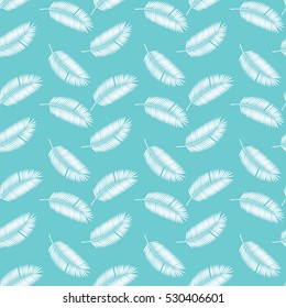 Palm Leaf Seamless Pattern Background. Vector Illustration. EPS10