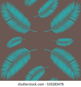 Palm Leaf Seamless Pattern Background. Vector Illustration. EPS10