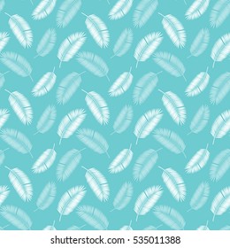 Palm Leaf Seamless Pattern Background. Vector Illustration. EPS10
