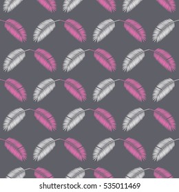 Palm Leaf Seamless Pattern Background. Vector Illustration. EPS10