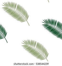 Palm Leaf Seamless Pattern Background. Vector Illustration. EPS10