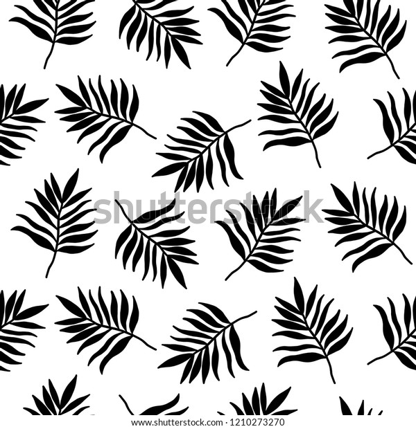 Palm Leaf Seamless Pattern Exotic Fashion Stock Vector (Royalty Free ...