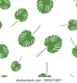 Palm leaf seamless pattern. Vector illustration. Decor element