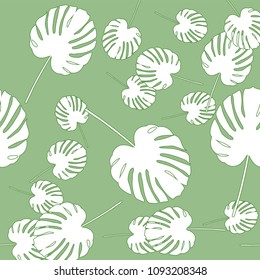 Palm leaf seamless pattern. Vector illustration. Decor element
