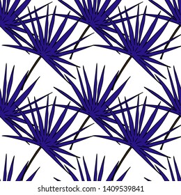 Palm leaf. Seamless pattern. Vector illustration.