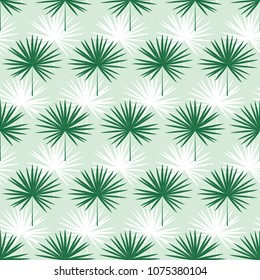 Palm leaf. Seamless vector background.