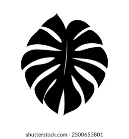 Palm Leaf Silhouette Illustration isolated on white background