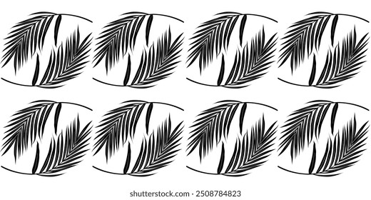 Diseño de Vector de silueta de hoja de palma