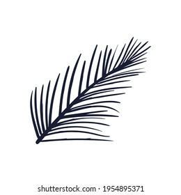 palm leaf silhouette white background