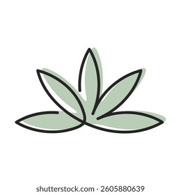 Palm leaf simple vector logo