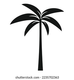 Palm leaf tree icon simple vector. Summer plant. Coconut tree