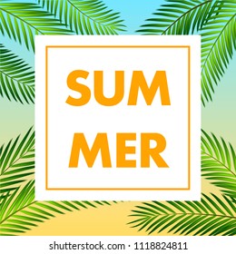 Palm Leaf Vector Background