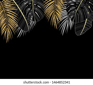 Palm Leaf Vector Background Illustration EPS10